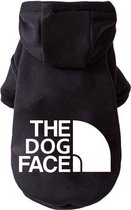 Honden Hoodie - The Dog Face - 4 kg Hond - Hondenjas - Hondenjas met Capuchon - Dierenkleding - Zwart