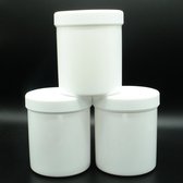 Pots 1000ml Vide 10 pièces - Pot Vide avec Couvercle à Vis et Couvercle Intérieur - Pot à Pommade