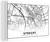 Peinture sur toile Carte - Utrecht - Pays- Nederland - 60x40 cm - Décoration murale