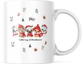 Kerst Mok: Kerstpups | Kerst Decoratie | Kerst Versiering | Grappige Cadeaus | Koffiemok | Koffiebeker | Theemok | Theebeker