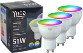 Ynoa smart home - Zigbee 3.0 - 3 x GU10 smart spot RGB - Diverse kleuren en wittinten instelbaar