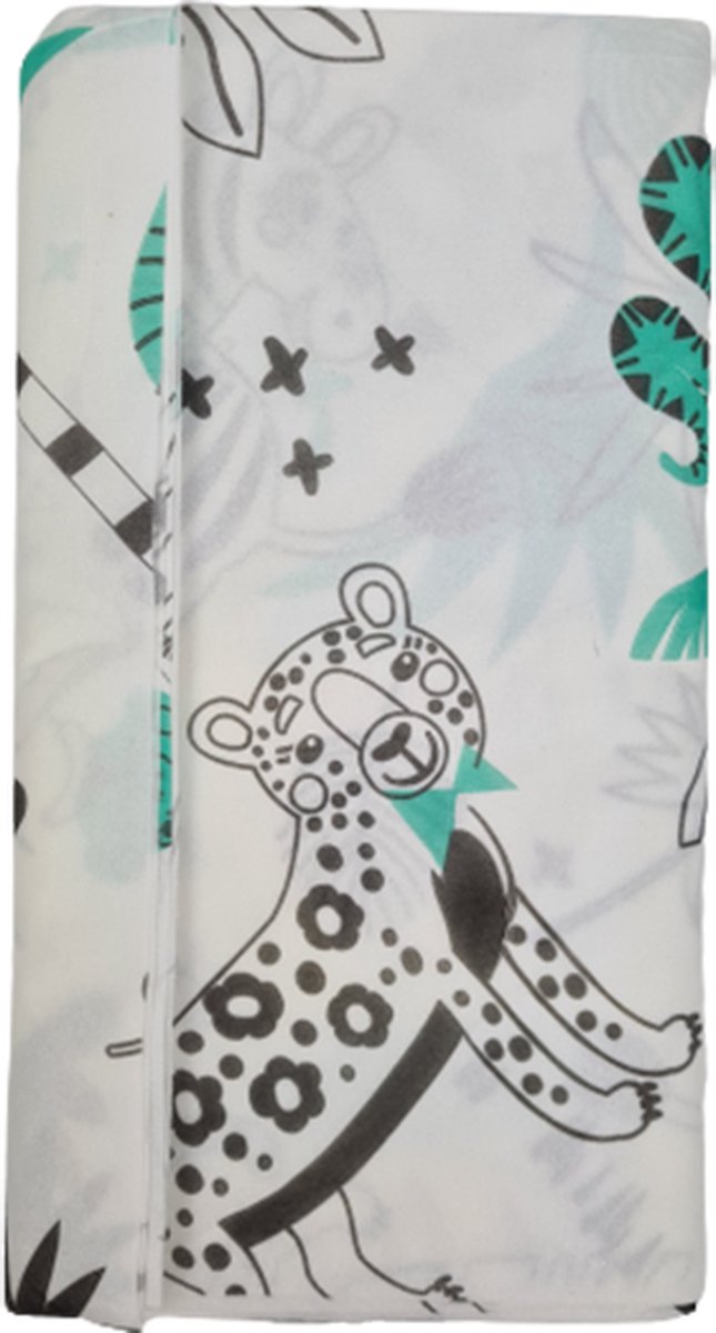 Tafelkleed LIDWINA jungle print - Wit / Multicolor - Papier - 180 x 130 cm