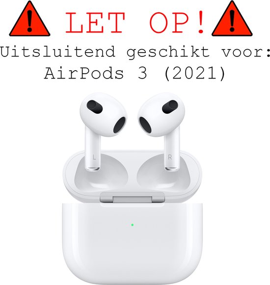 Etui en silicone AirPods 3 - Etui AirPods 3 Blauw foncé Etui en Siliconen - Etui AirPods 3 - Blauw foncé