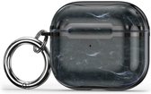 Shieldcase Case geschikt voor Airpods 3 TPU marmer hoesje - zwart