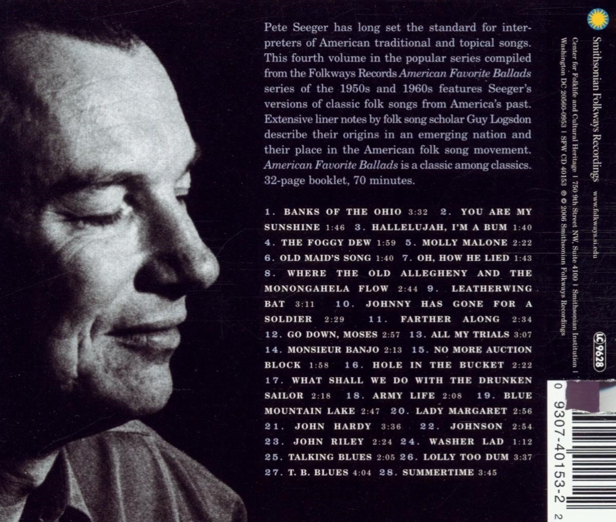 Pete Seeger Volume 4 American Favorite Ballads (CD), Pete Seeger CD