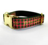 Halsband hond - KERST - Santa Green - L (40-60 cm)