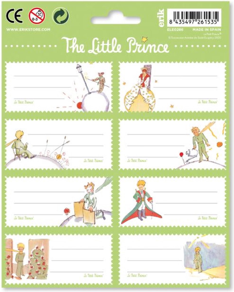 Grupo Erik Etiketten Little Prince Zelfklevend Wit 16 Stuks