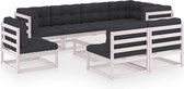 Decoways - 9-delige Loungeset met kussens massief grenenhout