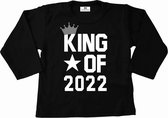 T-shirt koningsdag-shirt koningsdag kleding-kind King of 2023-Maat 68
