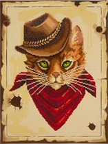 Diamond Painting  Cowboy Cat  FC ALVR - 245