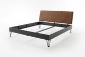 Boston metalen bed hoofdeinde ruitmotief 160x200 cm