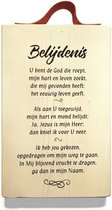 Tekstbord, Wandbord - Steigerhout Wit - 20x30cm - Belijdenis - Christelijk, Bijbel