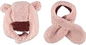 Baby Teddy Muts en Sjaal  - 1-2 jaar - Roze