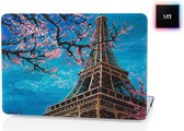MacBook Pro 13 Inch M1 Case - Hardcover Hardcase Shock Proof Hoes A2338 Cover - Eiffeltower Flower