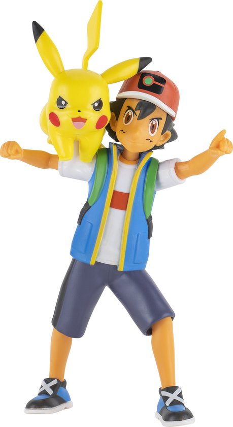 Pokémon Battle Feature Figuur Ash & Pikachu 11cm Action Figuur