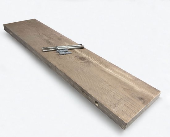 Zwevende wandplank 75 x 20 cm van gebruikt steigerhout - Wandplank hout -  Wandplank -... | bol.com