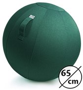 Backerz® Zitbal Linnen 65 CM - Zitballen met Hoes - Balanskruk – Luxe Yoga Bal - Ergonomische Bureaustoel Bal - Donkergroen