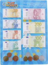 Play money - speelgeld - briefpapier en plastic munten