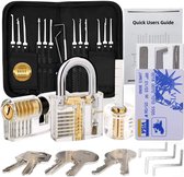LOCK Premium Lockpick Set – 21-delig – Inclusief transparant slot – Lockpicken voor beginners en professionals