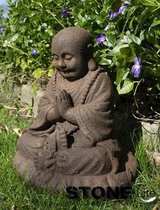 Boeddhabeeld Tuinbeeld - Stone Lite - Boeddha Dikbuik - 34 x 25 x 35 cm