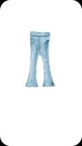 Flared broek Suede Baby blauw 10 cm langer