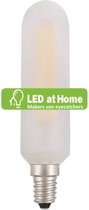 LEDatHOME - Buisvormige LED gloeilamp, satijn wit - E14 4W Dimbaar 2700K