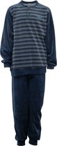 Jongens pyjama velours 134168 knoop 80% katoen - 20% polyester 176