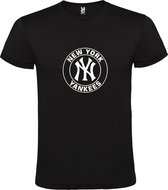 Zwart T-Shirt met “ New York Yankees “ logo Wit Size S