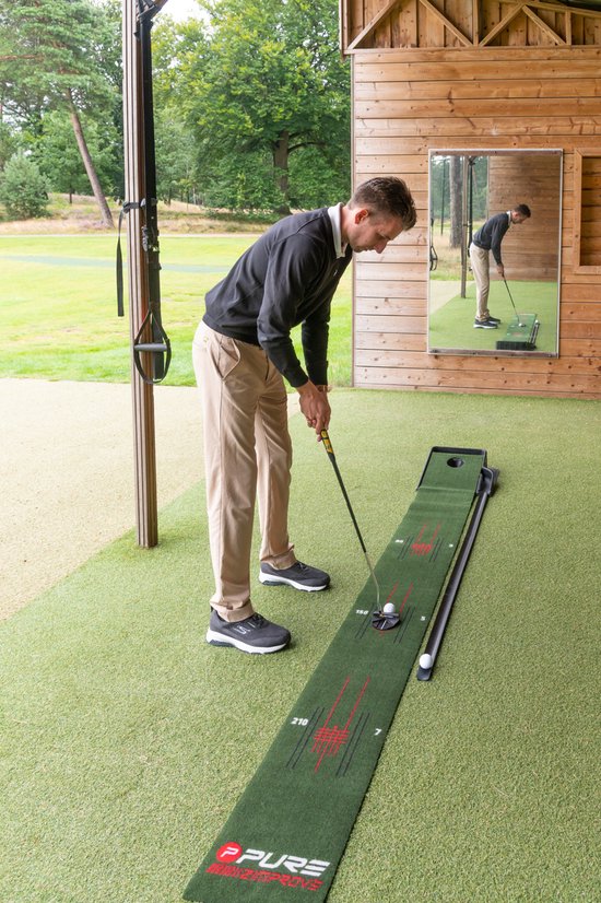 Golf Putting Mat - Incl. Terugkeersysteem - 30x237 cm van Pure2Improve — afbeelding 2