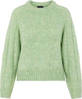 Pieces PCNORI LS O-NECK KNIT KAC BFD Dames Silt Green- Maat M