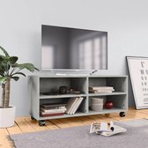 Tv-meubel met wieltjes 90x35x35 cm spaanplaat betongrijs