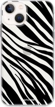 Fooncase Hoesje Geschikt voor iPhone 13 Mini - Shockproof Case - Back Cover / Soft Case - Zebra print