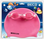 BECO kinder zwembril met badmuts - roze - starter set