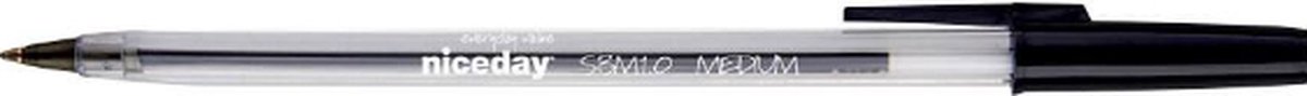 Niceday Ballpoint Pen SBM1.0 Medium 0.4 mm Black Pack of 20