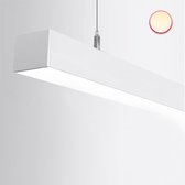 Hangende LED lichtbalk - 150 cm - Koppelbaar - Warm witte lichtkleur 3000K - Incl. Ophangset 1 meter - 48W - Linear