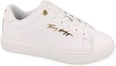 TOMMY HILFIGER  dames Signature Leather sneaker White    WIT 40