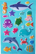 Stickers Puffy "Zeewereld" +/- 40 Stickers