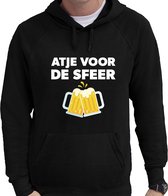 Apres ski hoodie Atje voor de sfeer zwart  heren - Wintersport capuchon sweater - Foute apres ski outfit/ kleding S