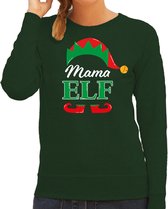 Mama elf foute Kersttrui - groen - dames - Kerstsweaters / Kerst outfit XS