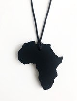 Bijtketting Kauwketting - Afrika vorm (zwart)