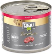 Grau natvoer hond  Rundvlees puur 6 x 200gr