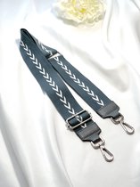 XARI COLLECTIONS - Zwart Tashengsel - Zilver hardware - Verstelbaar hengsel voor handtas - Los - Crossbody Vervang hengsel voor over de schouder - Schouderriem - Bagstrap - Schoude