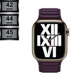 Compatible Apple Watch Bandje - Leather Link PU Leer - Apple Watch Series 1/2/3/4/5/6/SE/7 - 42/44/45mm - Donkere Kers