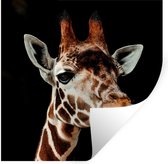 Muurstickers - Sticker Folie - Giraffe - Dieren - Zwart - 120x120 cm - Plakfolie - Muurstickers Kinderkamer - Zelfklevend Behang XXL - Zelfklevend behangpapier - Stickerfolie