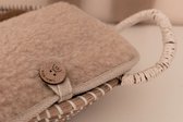 Kico Label luieretui 100% wol met linnen voering kleur beige