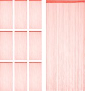 Relaxdays 10x draadgordijn - deurgordijn slierten - franjes gordijn - 90 x 245 cm - rood