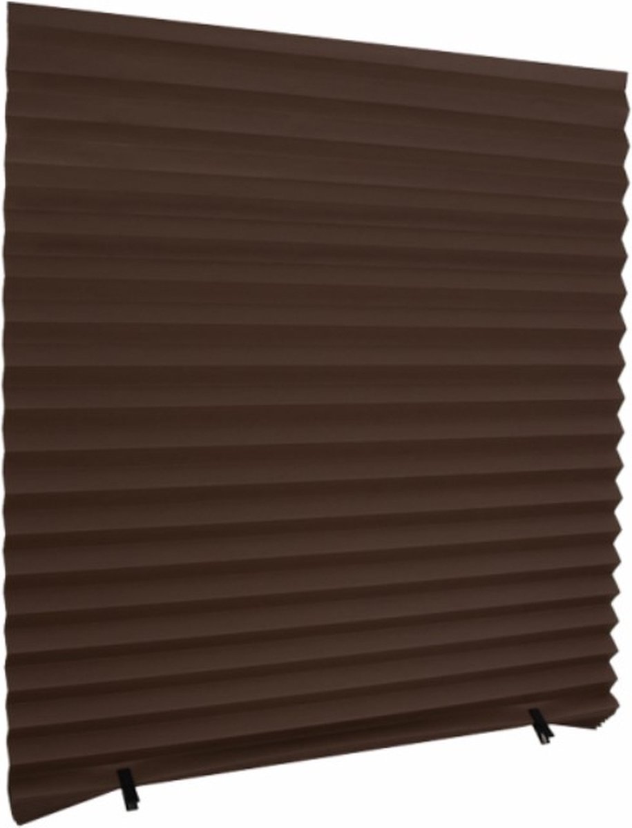 Plisse Gordijn Redi Shade verduisterend chocola 91 x 182 cm | Tijdelijke Raamdecoratie | Goedkope Raambekleding | Zonder Boren