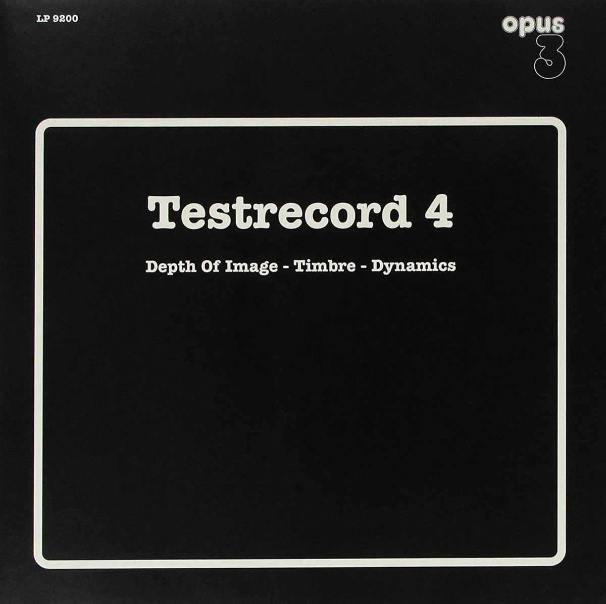 Various Artists - Test Record 4 (Depth Of Image, Timbre, Dynamics) (LP)