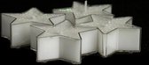 Glitter sterkaarsen -Kaarsen - tafel accessoires -  set van 4 - Wit - 4 stuks