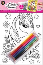 Kleuren op nummer "Eenhoorn" 6 Kleurplaten | Sint-tip | Kerst-tip | Cadeau-tip